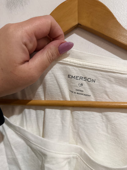 Emerson Size 16 White Long Sleeve Top