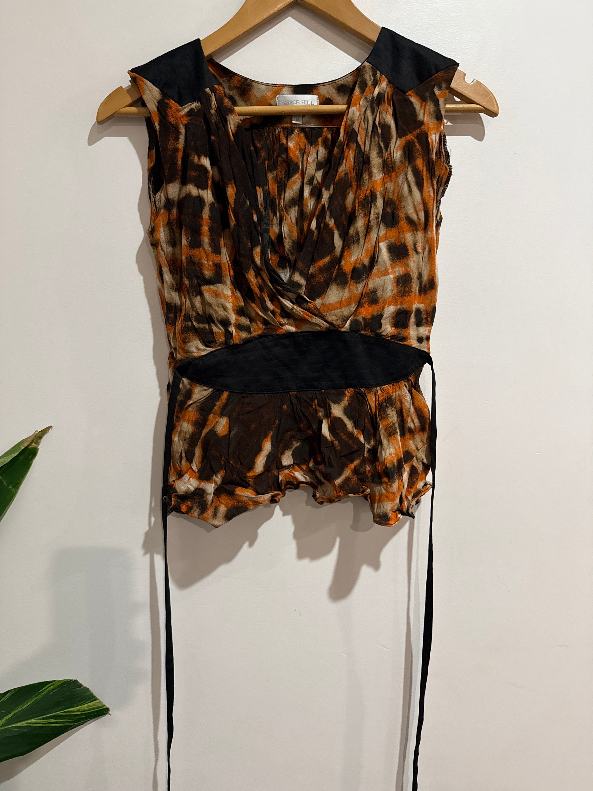 Grace Hill Size 10 Animal Print Sleeveless Top