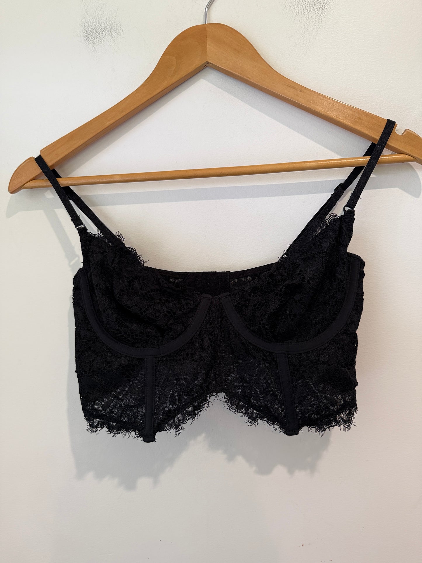 Glassons Floral Lace Bustier Crop Top Size 8