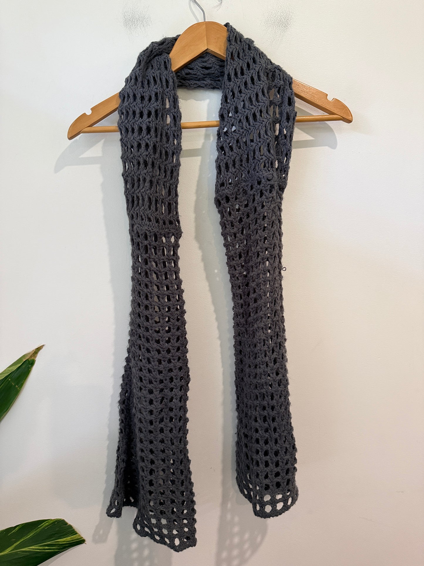 Open-mesh Crochet Scarf