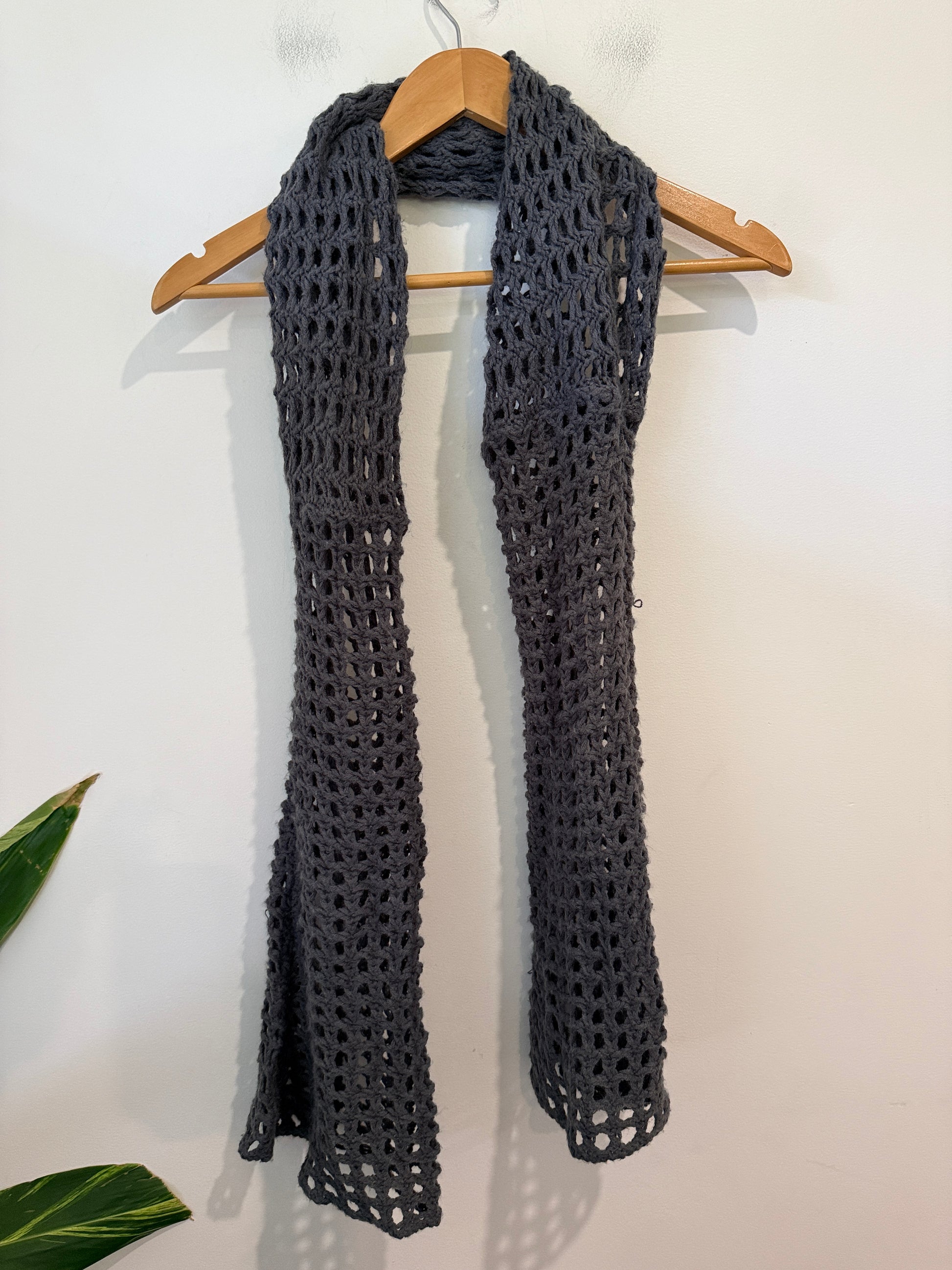 Open-mesh Crochet Scarf