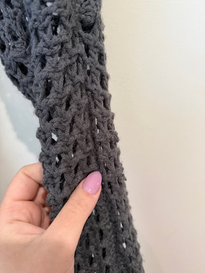 Open-mesh Crochet Scarf