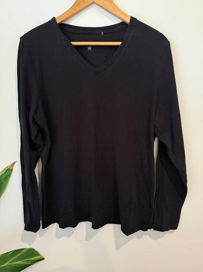 H & H Long-sleeve V-neck T-shirt Size 2XL