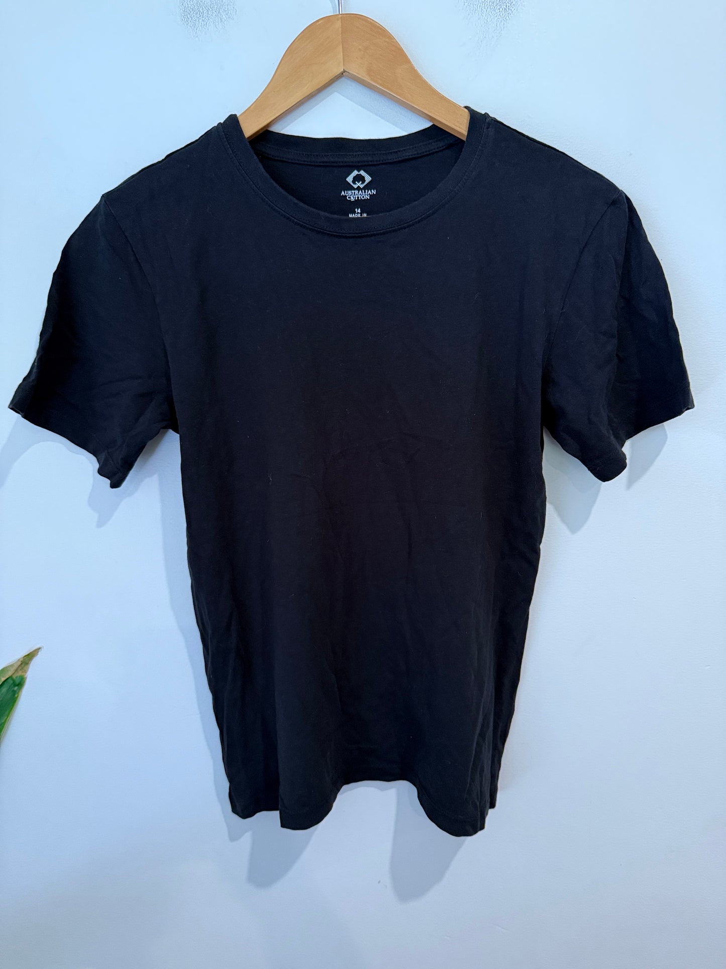 Australian Cotton Crew-neck T-shirt Size 14 | U/Arm to U/Arm 44cm
