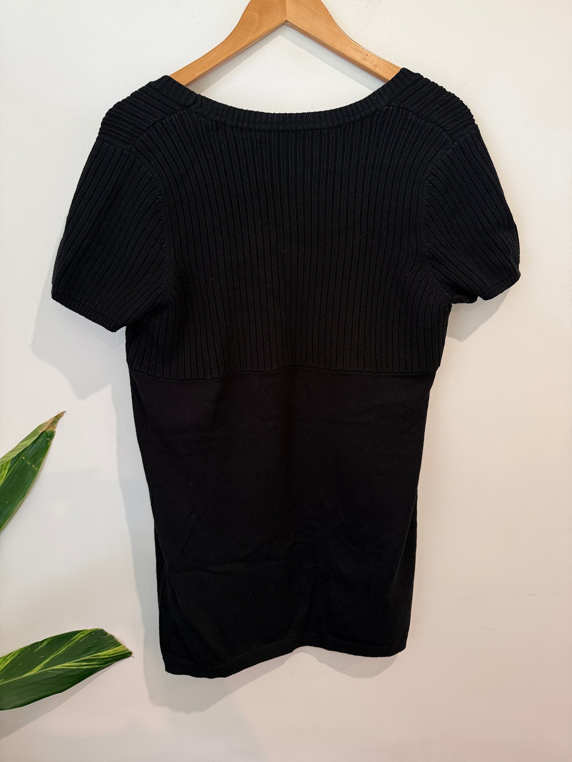 Cecil Short-sleeved Knit Tunic Top Size U/Arm to U/Arm 50cm