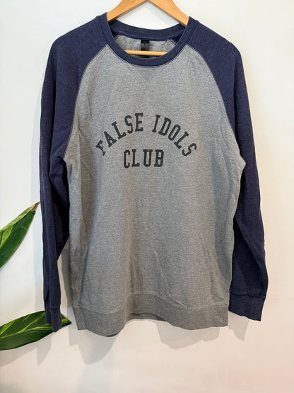 Brand Unknown Raglan-sleeve Crewneck Sweatshirt Size XL | U/Arm to U/Arm 60cm