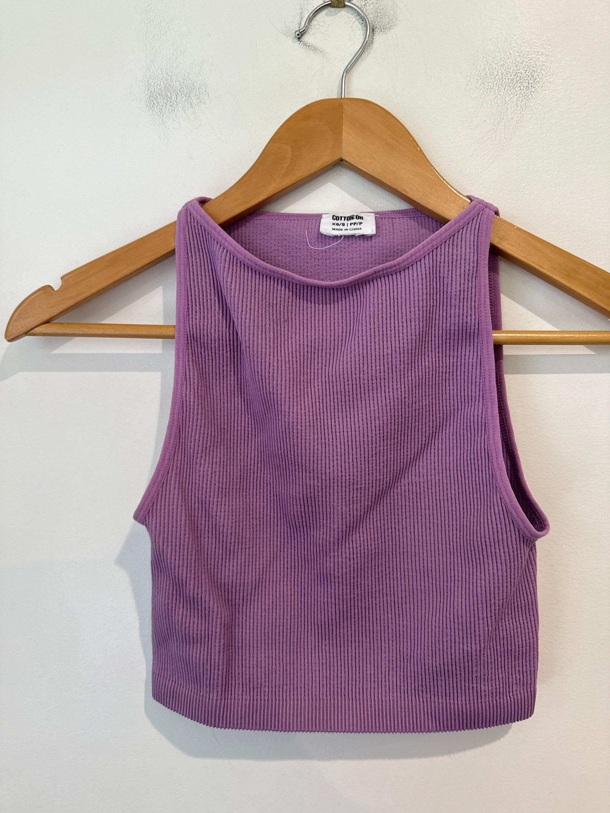 Cotton:on Ribbed Crop Tank Top Size XS/S | PP/P