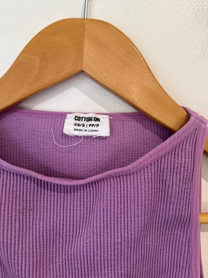 Cotton:on Ribbed Crop Tank Top Size XS/S | PP/P