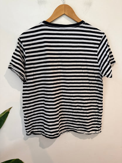 Brand Unknown Size L | U/Arm to U/Arm 54cm Striped Tee