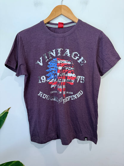 Brand Unknown Purple Vintage Graphic Tee