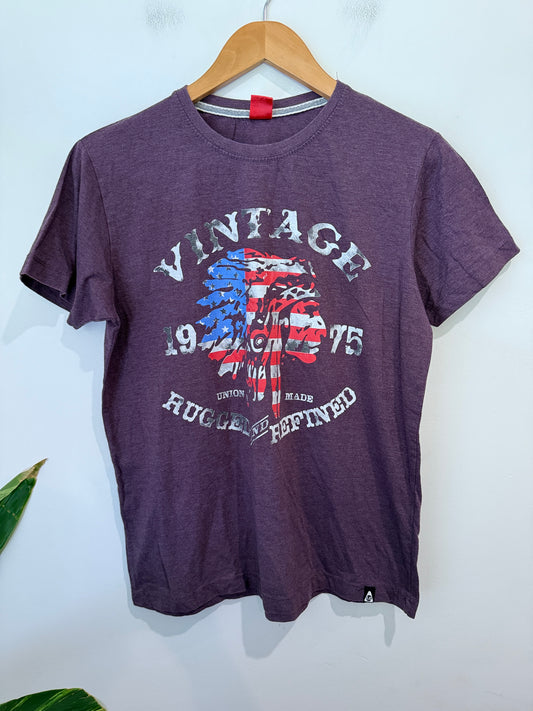 Brand Unknown Purple Vintage Graphic Tee