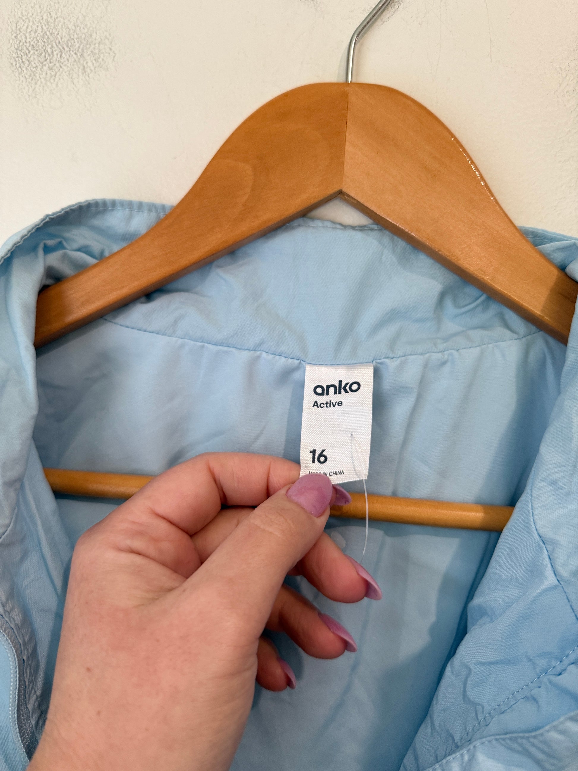 Anko Active Colorblocked Zip-up Windbreaker Size 16