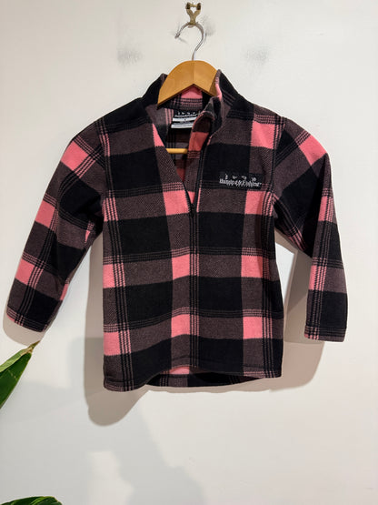 Hunting & Fishing NZ Size 6 Pink Plaid Fleece Pullover