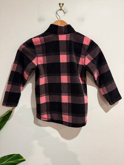 Hunting & Fishing NZ Size 6 Pink Plaid Fleece Pullover