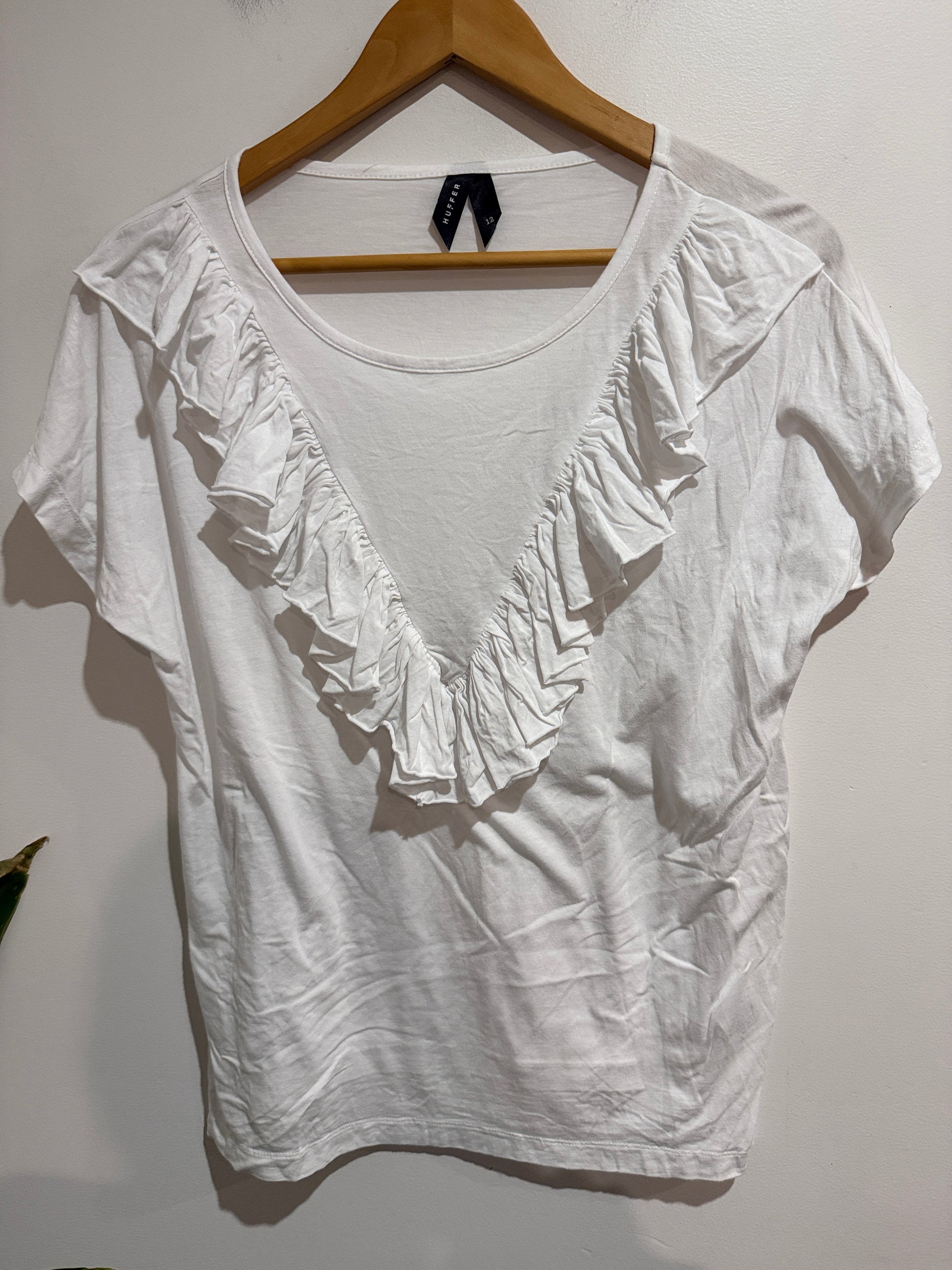 Huffer Size 12 Ruffle Front Tee