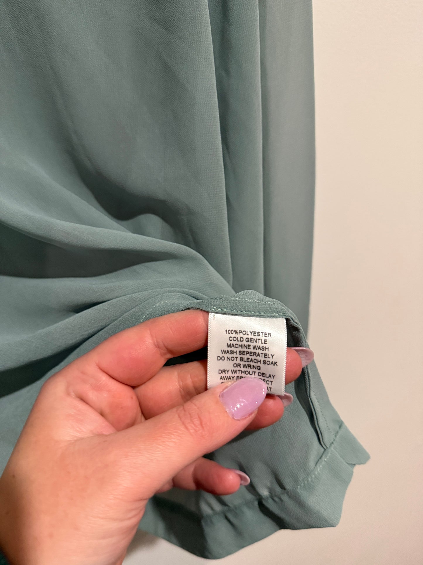 Repertoire Size 14 Sage Sheer Chiffon Blouse