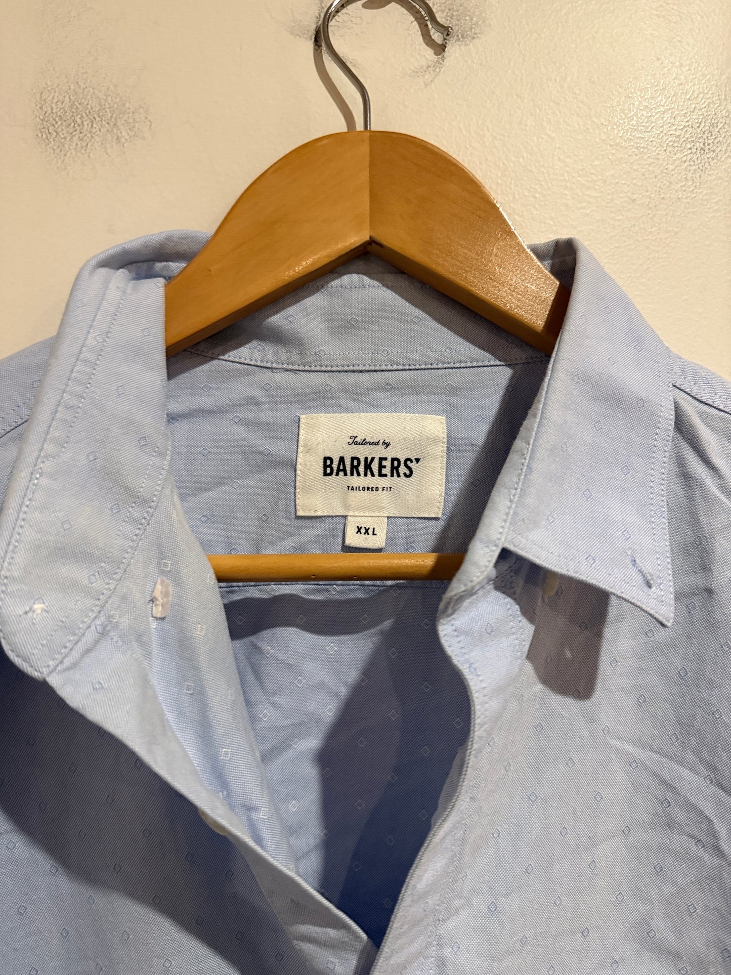 Barkers Size XXL Light Blue Oxford Shirt