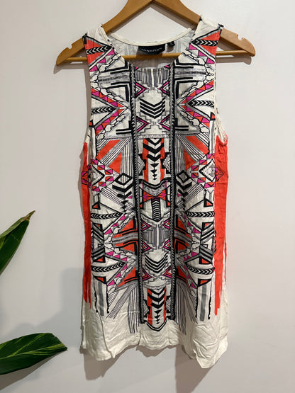 MINKPINK Size S Aztec Print Sleeveless Mini Dress