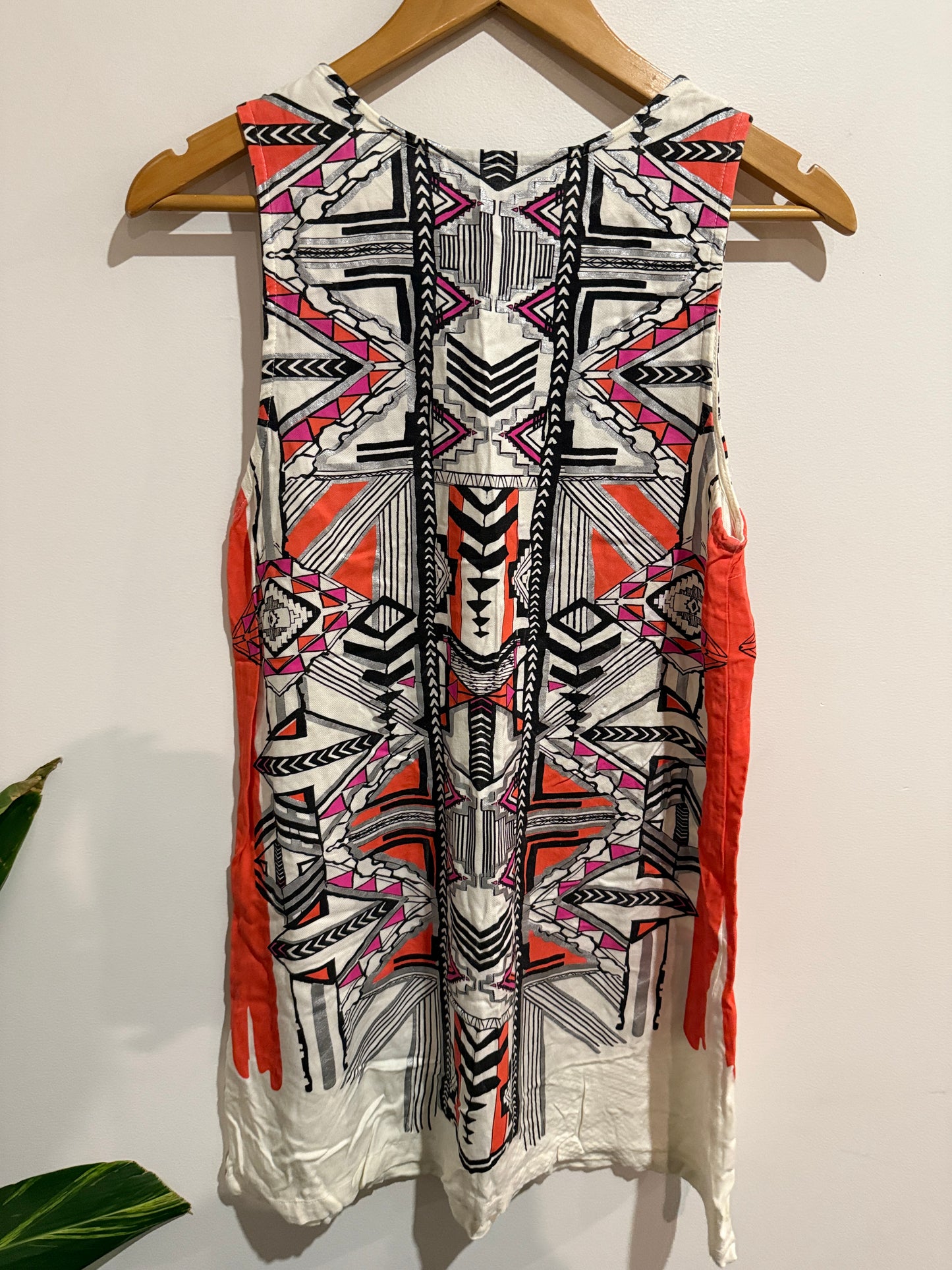 MINKPINK Size S Aztec Print Sleeveless Mini Dress
