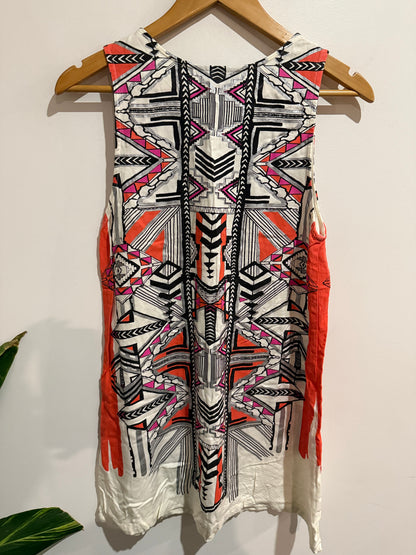 MINKPINK Size S Aztec Print Sleeveless Mini Dress