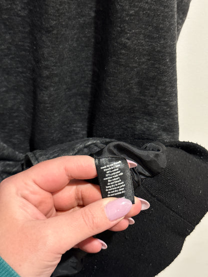 Ilabb Size L Grey Black Sleeveless Hooded Vest