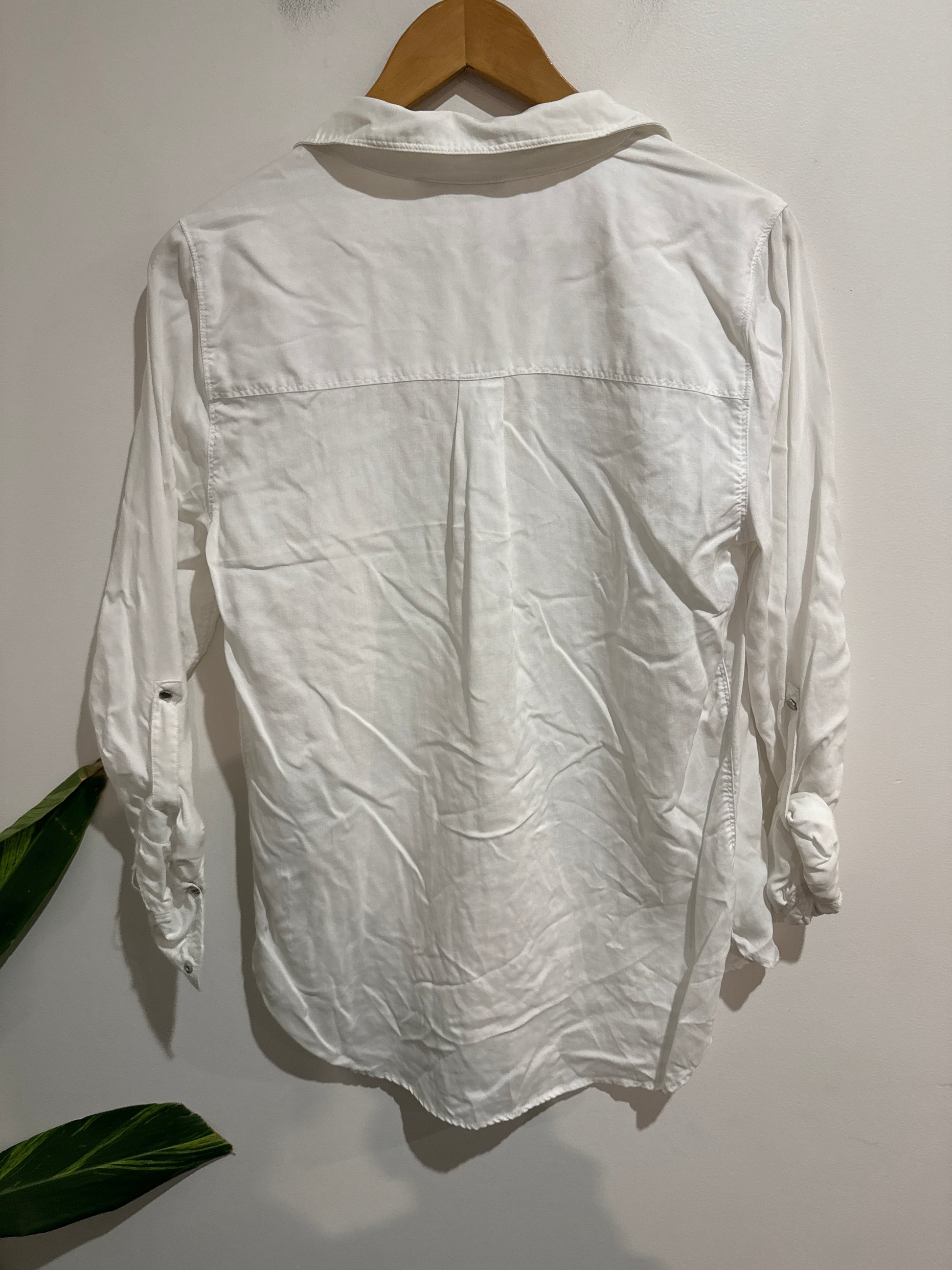 Just Jeans Utility Button-down Blouse Size 8