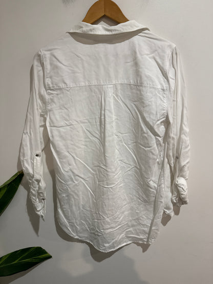 Just Jeans Utility Button-down Blouse Size 8