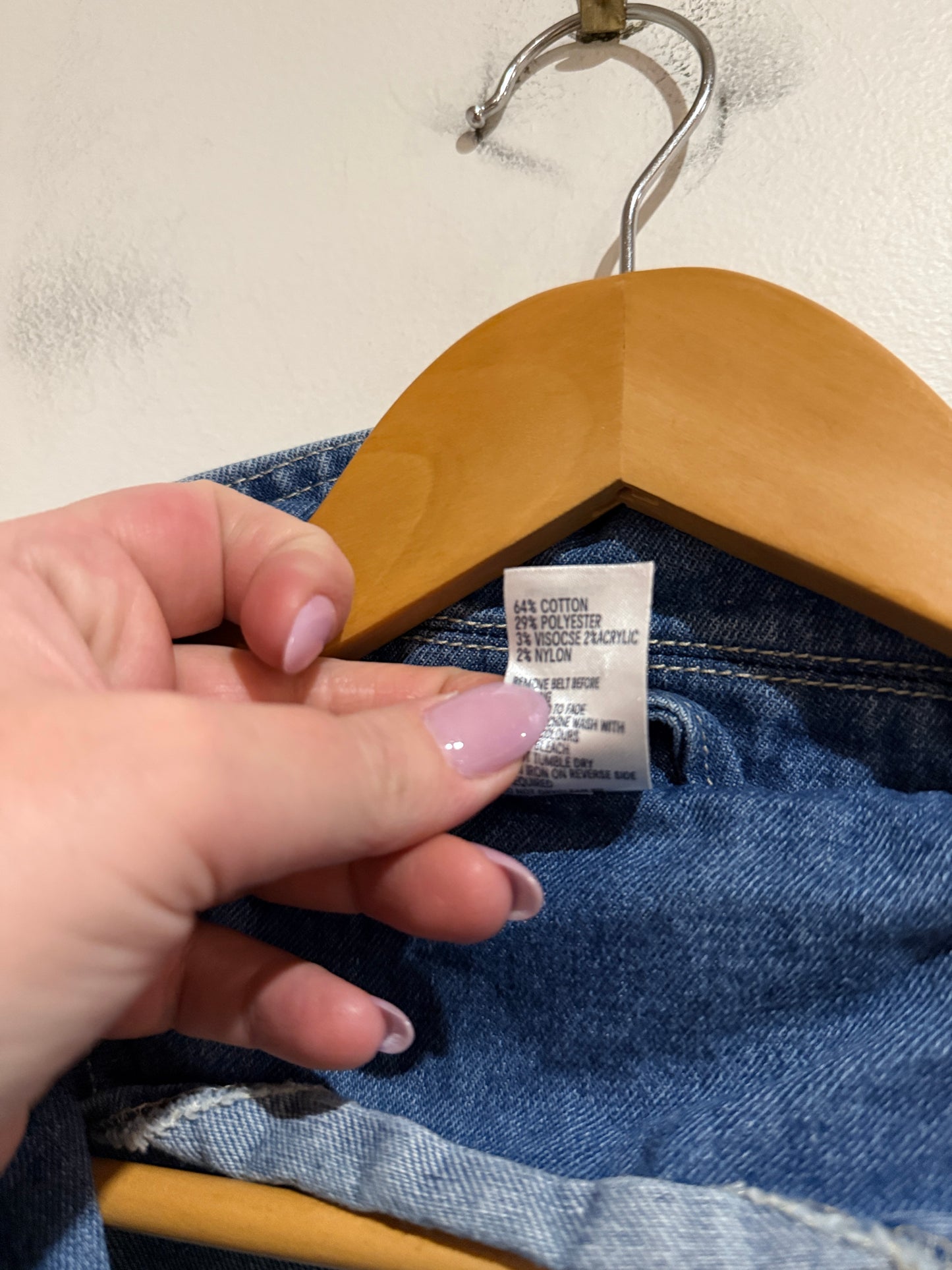 Anko Cropped Denim Trench Jacket Size 12