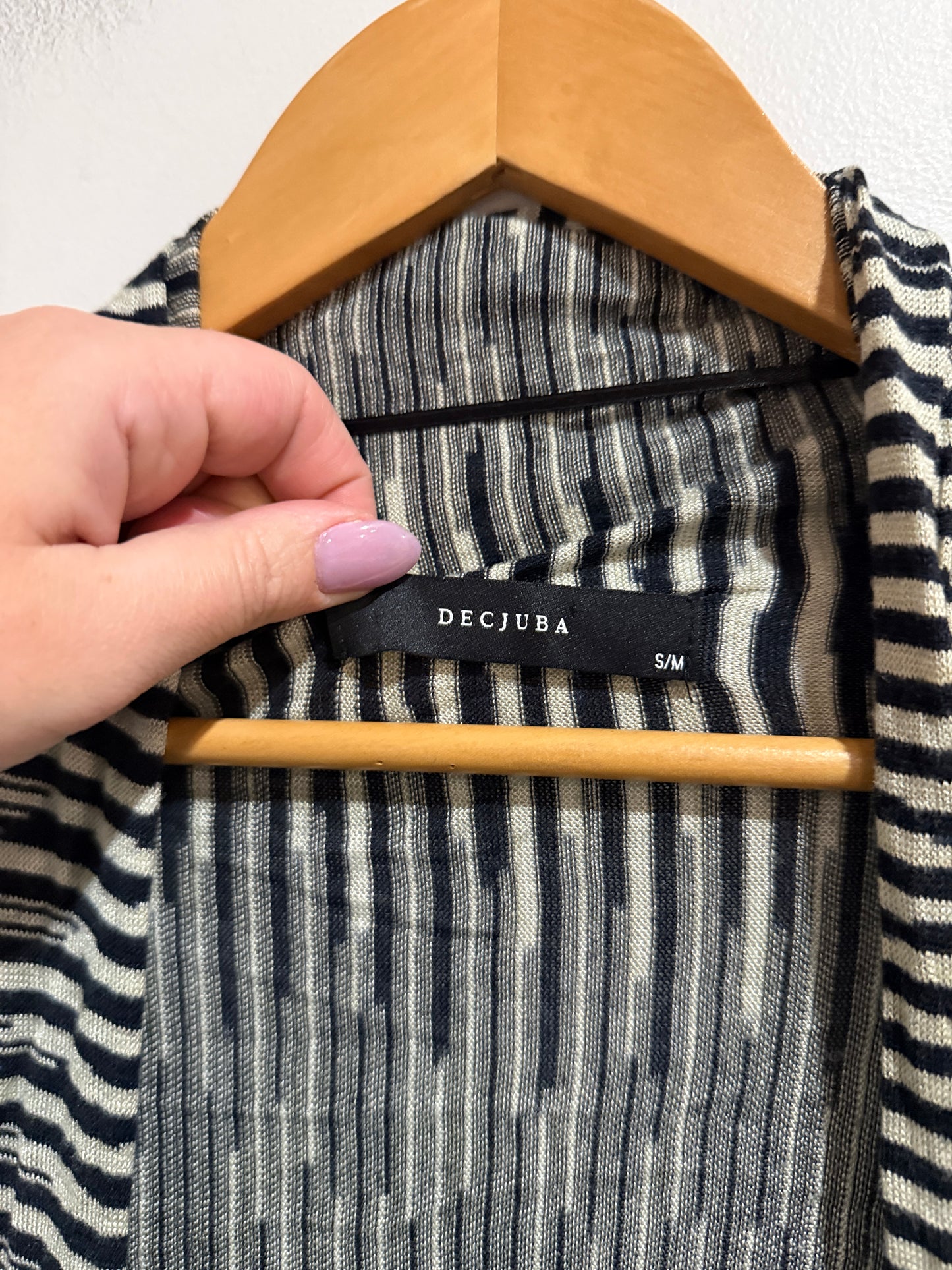 Decjuba Open-front Longline Knit Cardigan Size S/M