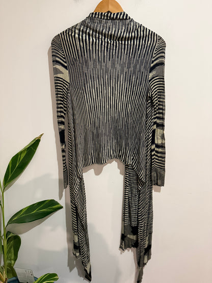 Decjuba Open-front Longline Knit Cardigan Size S/M