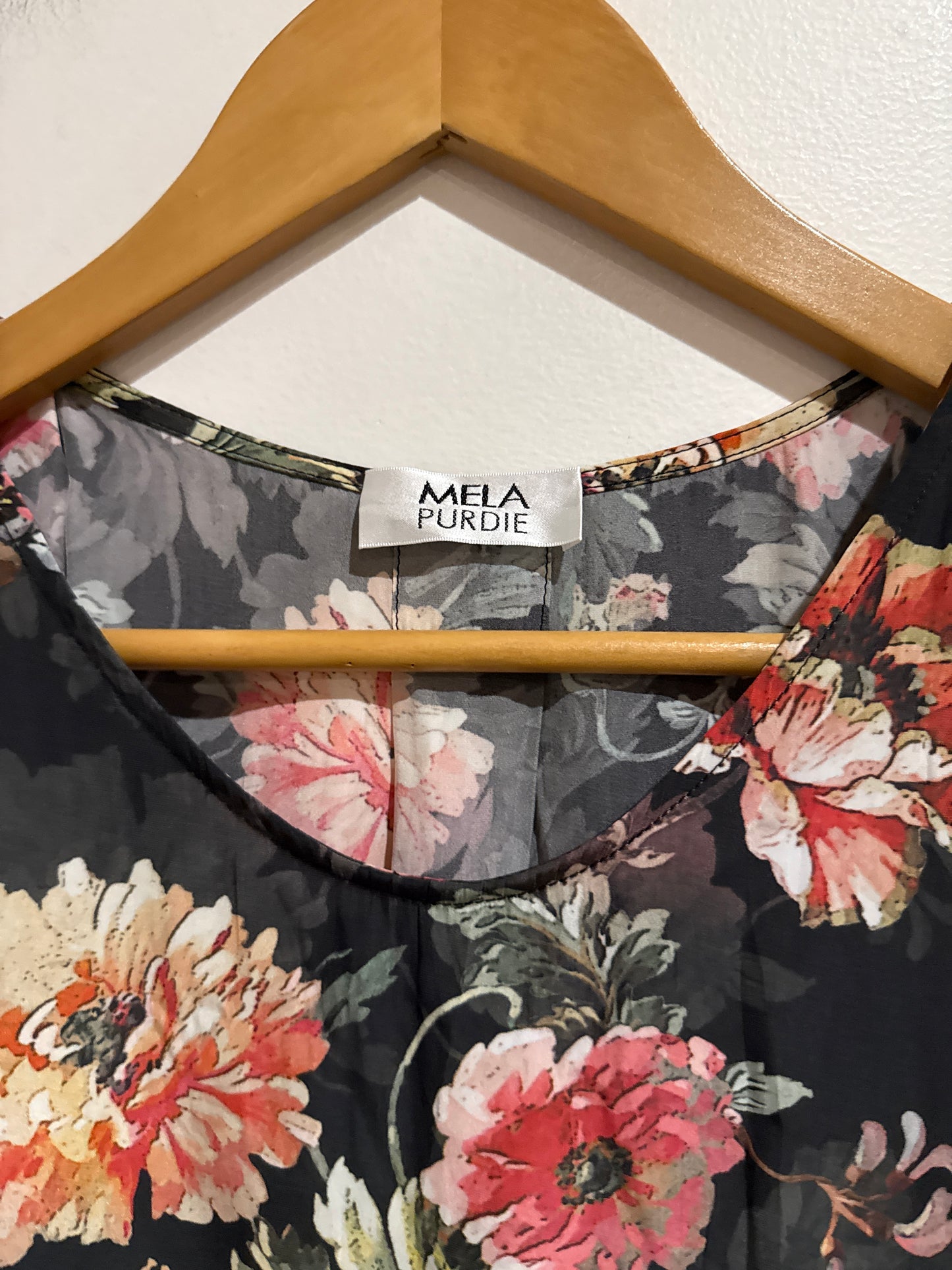 Mela Purdie Floral Short-sleeve Top Size XS
