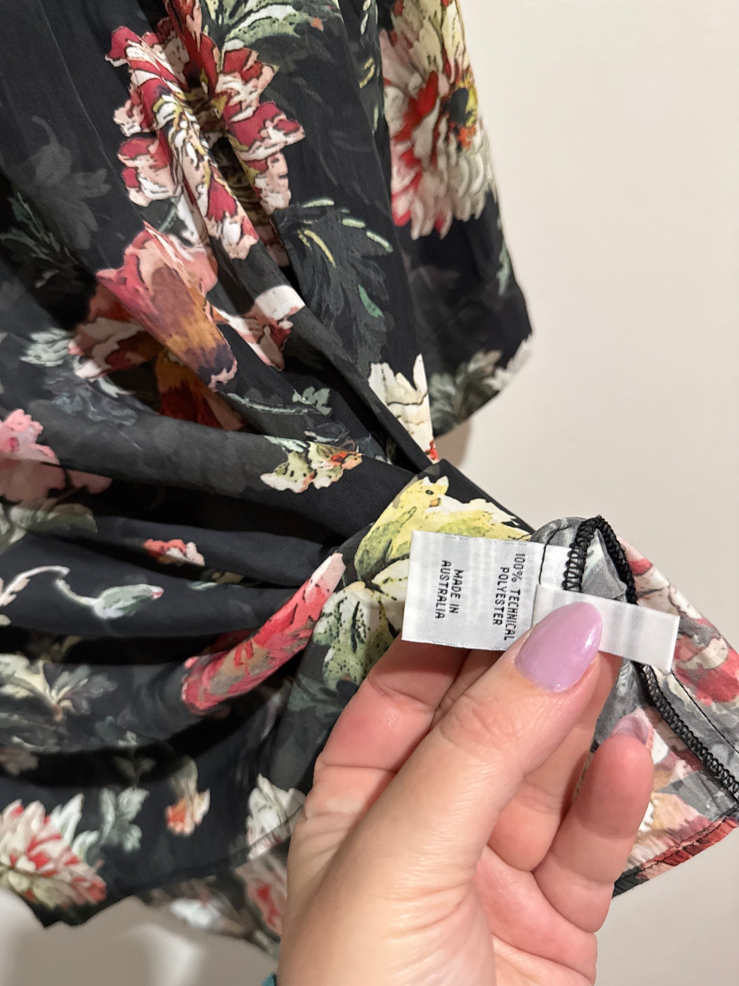 Mela Purdie Floral Short-sleeve Top Size XS
