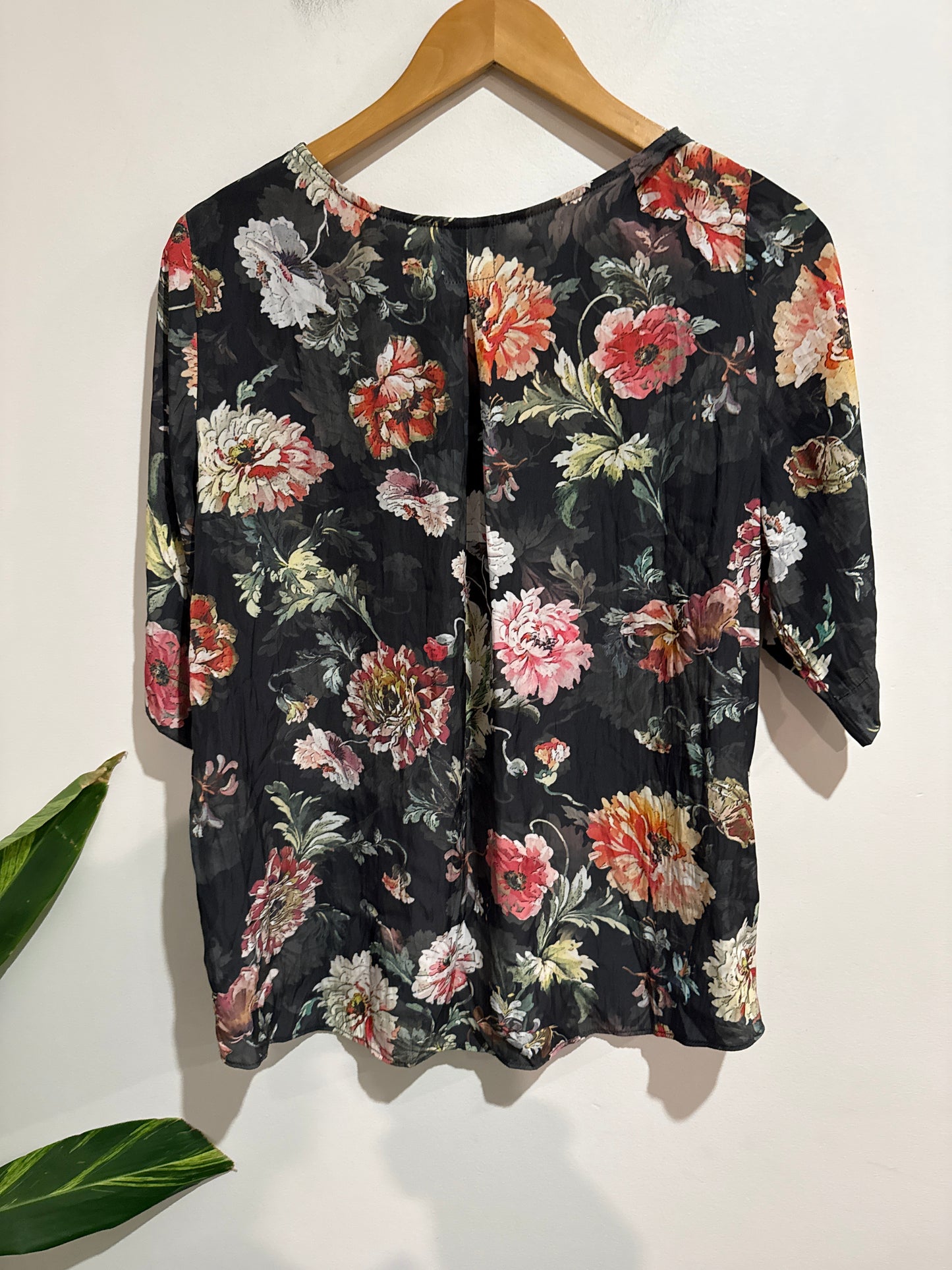 Mela Purdie Floral Short-sleeve Top Size XS