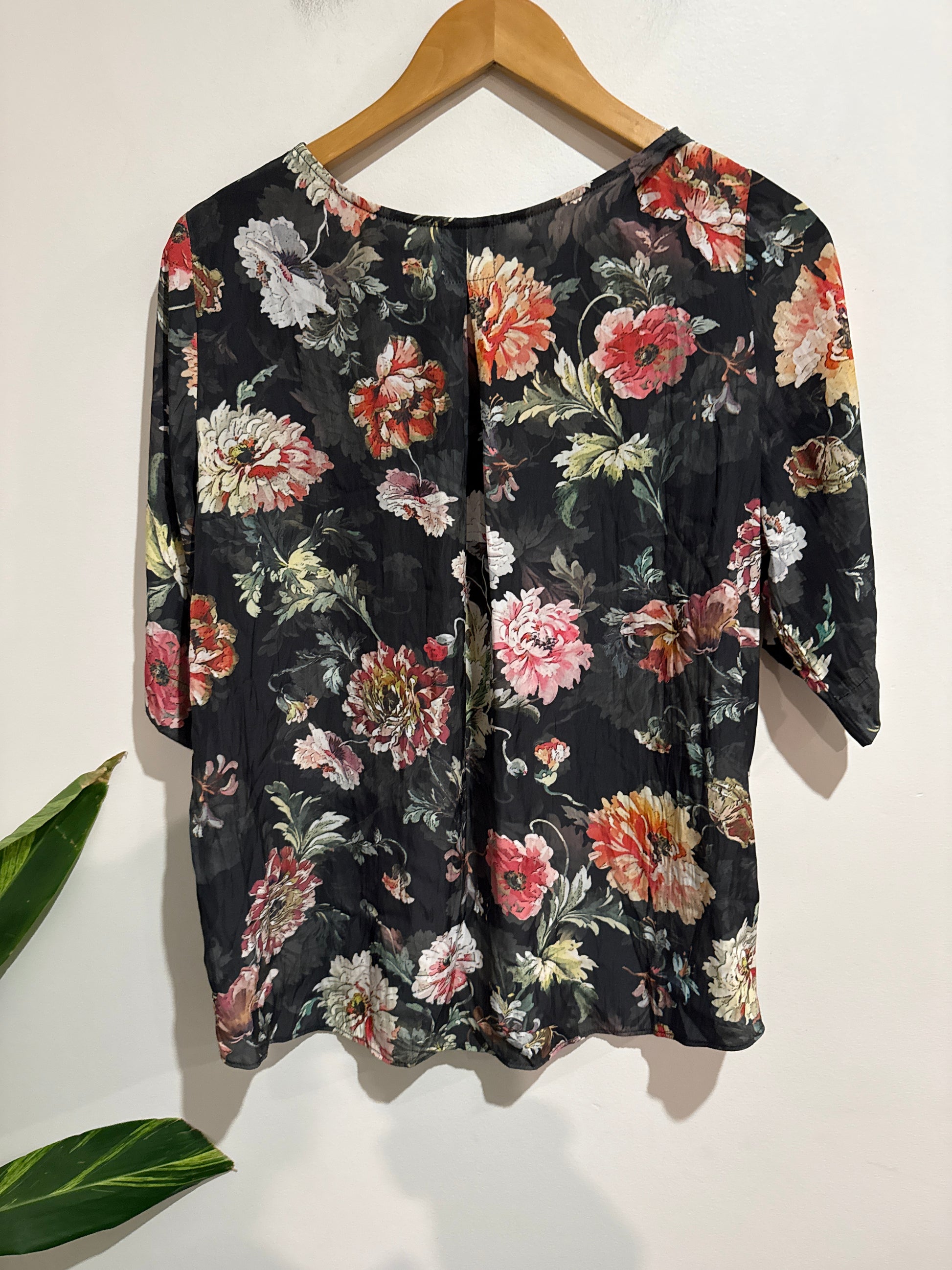 Mela Purdie Floral Short-sleeve Top Size XS