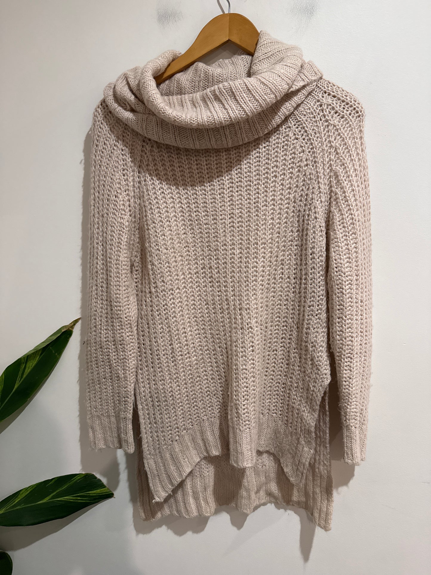 Izabel Oversized Beige Sweater Size 10