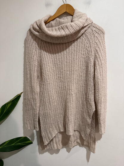 Izabel Oversized Beige Sweater Size 10