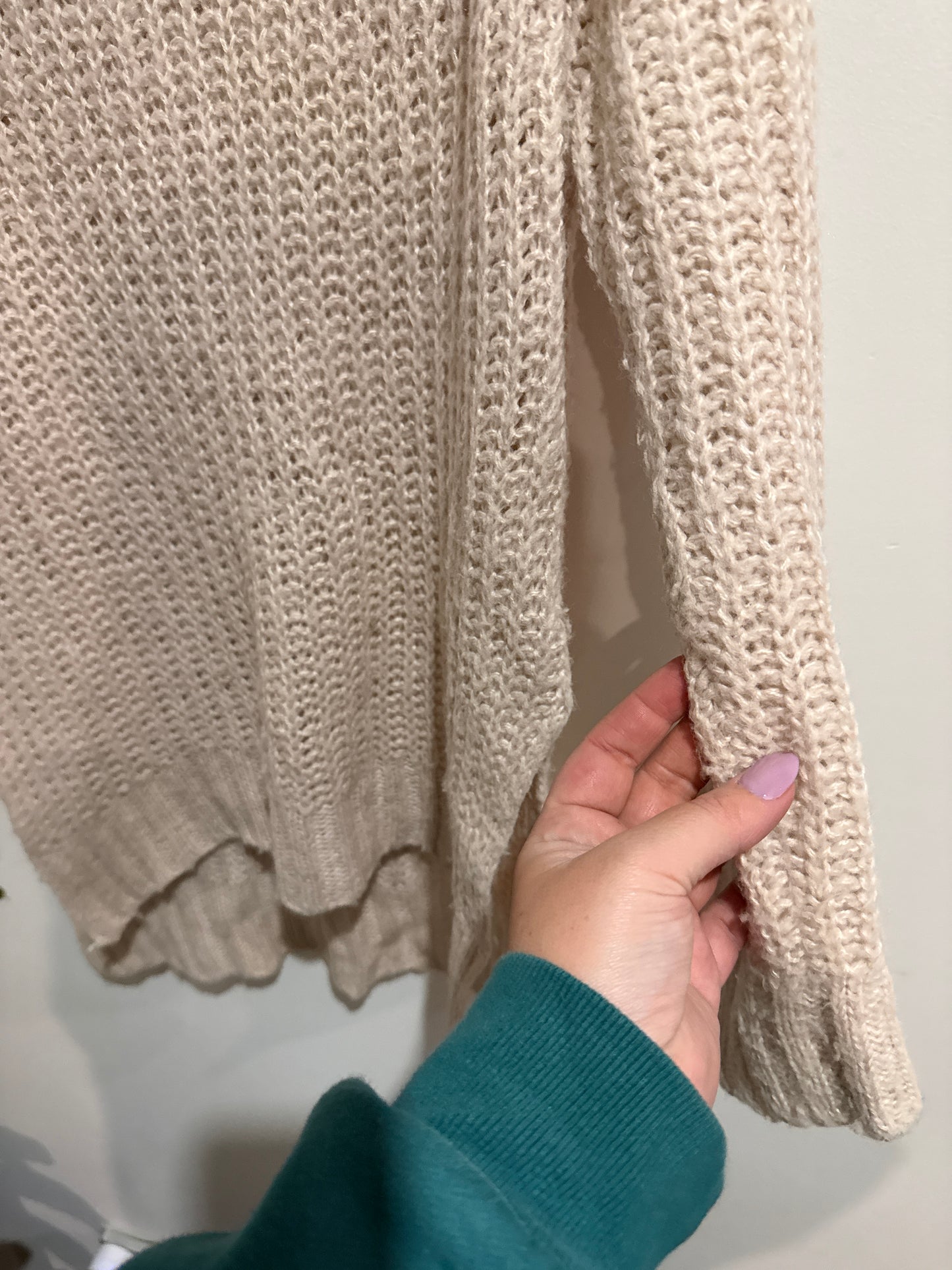 Izabel Oversized Beige Sweater Size 10