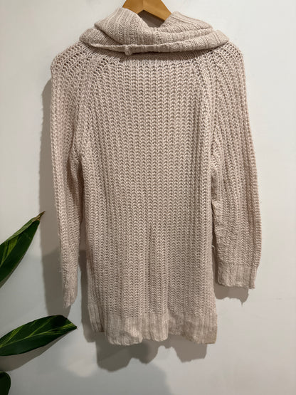 Izabel Oversized Beige Sweater Size 10