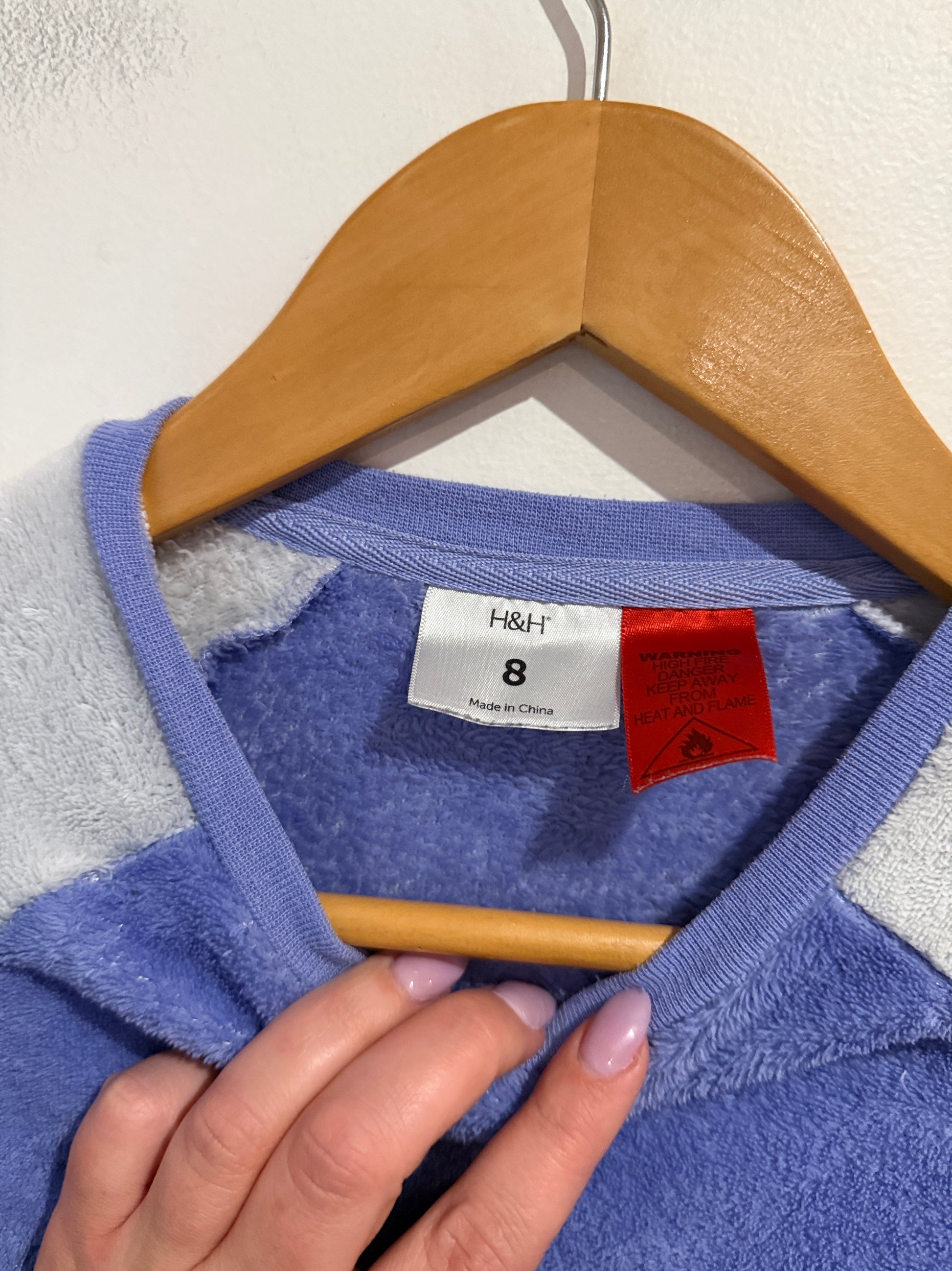 H & H Color-block Kids' Sweatshirt Size 8