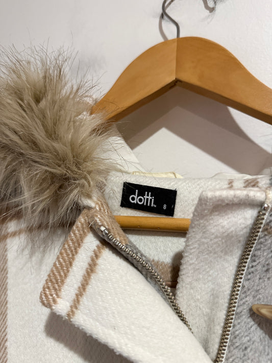 Dotti Plaid Toggle Coat Size 8