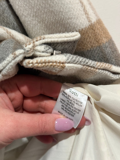 Dotti Plaid Toggle Coat Size 8