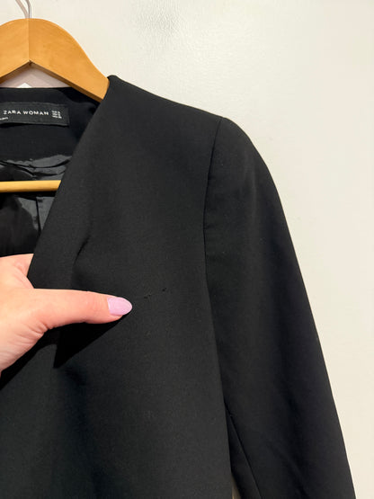Zara Open-front Draped Blazer Size S