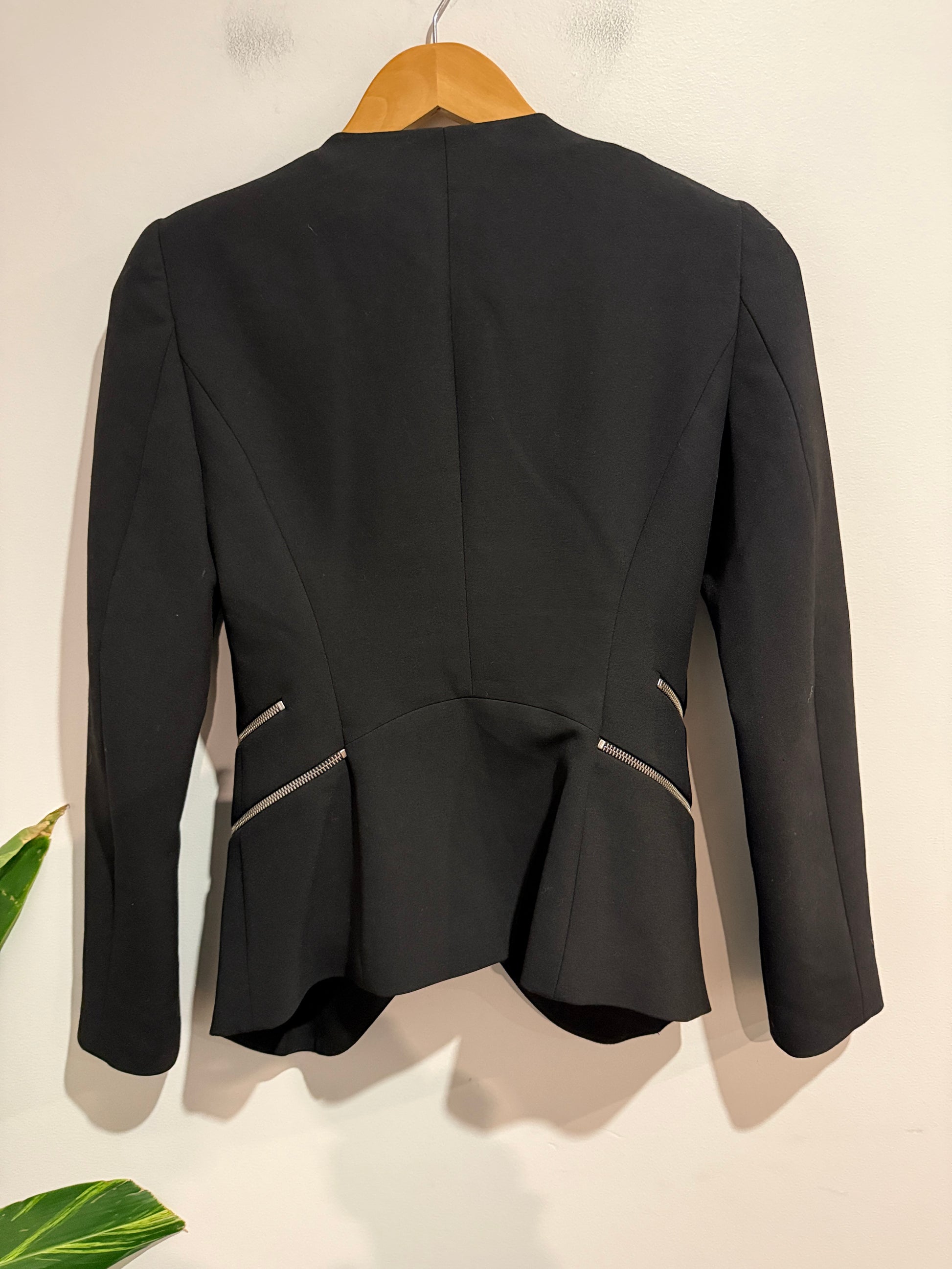 Zara Open-front Draped Blazer Size S