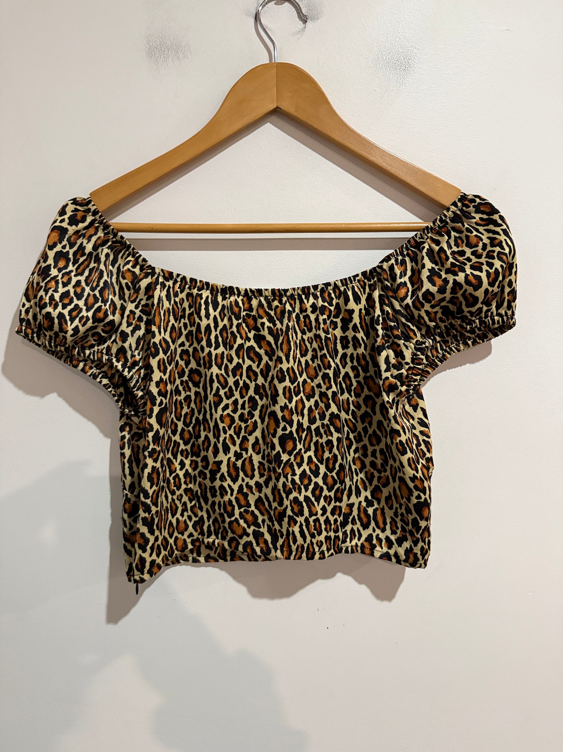 Black Friday Leopard Print Crop Top Size 10