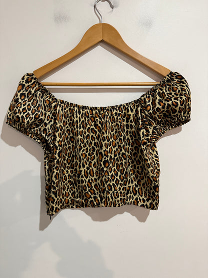 Black Friday Leopard Print Crop Top Size 10