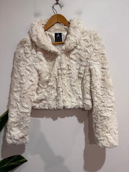 Atmosphere Cropped Faux Fur Jacket Size 12