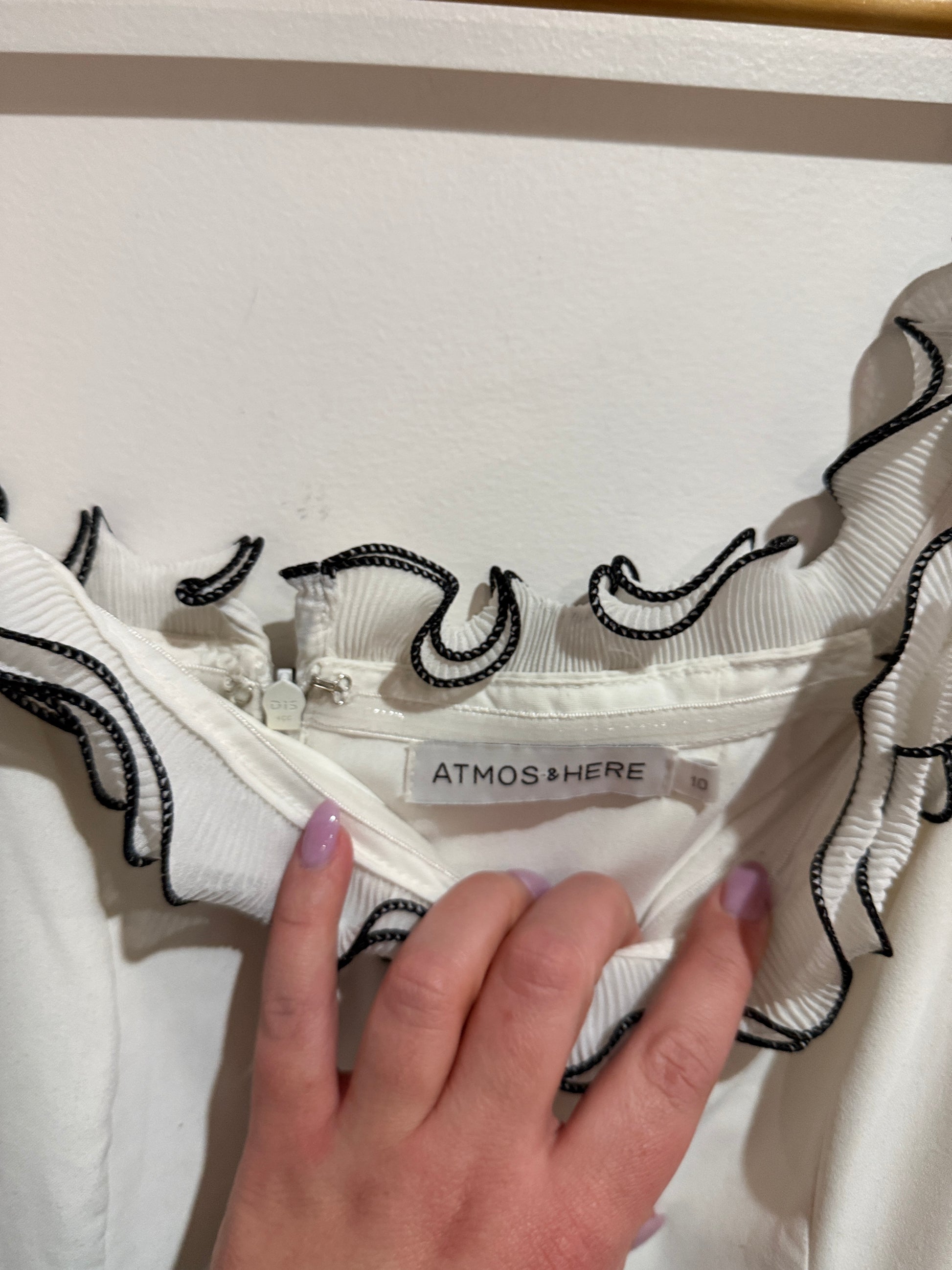 Atmos & Here Linen-style Mini Dress Size 10