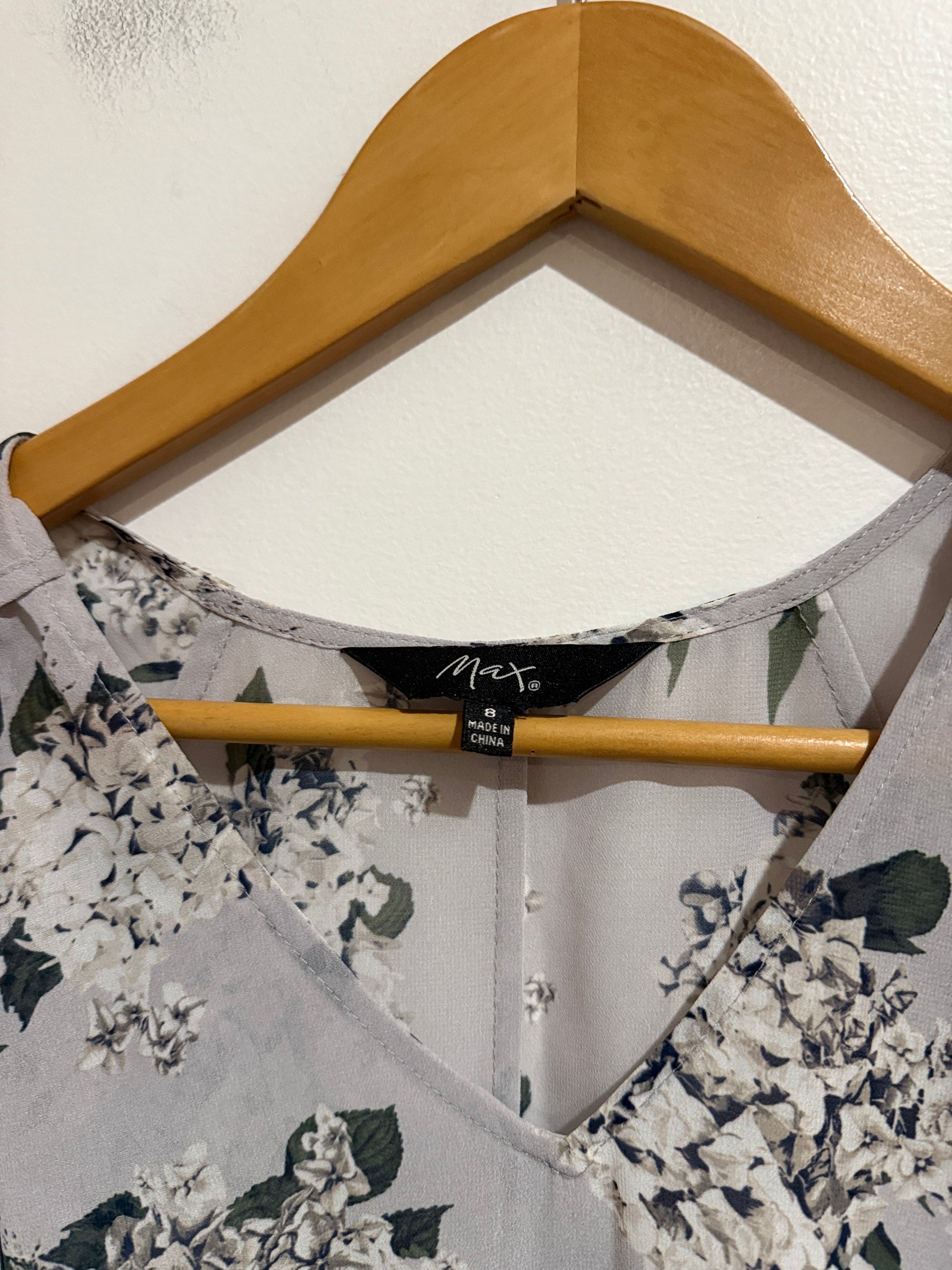 Max Floral-print Sleeveless Dress Size 8