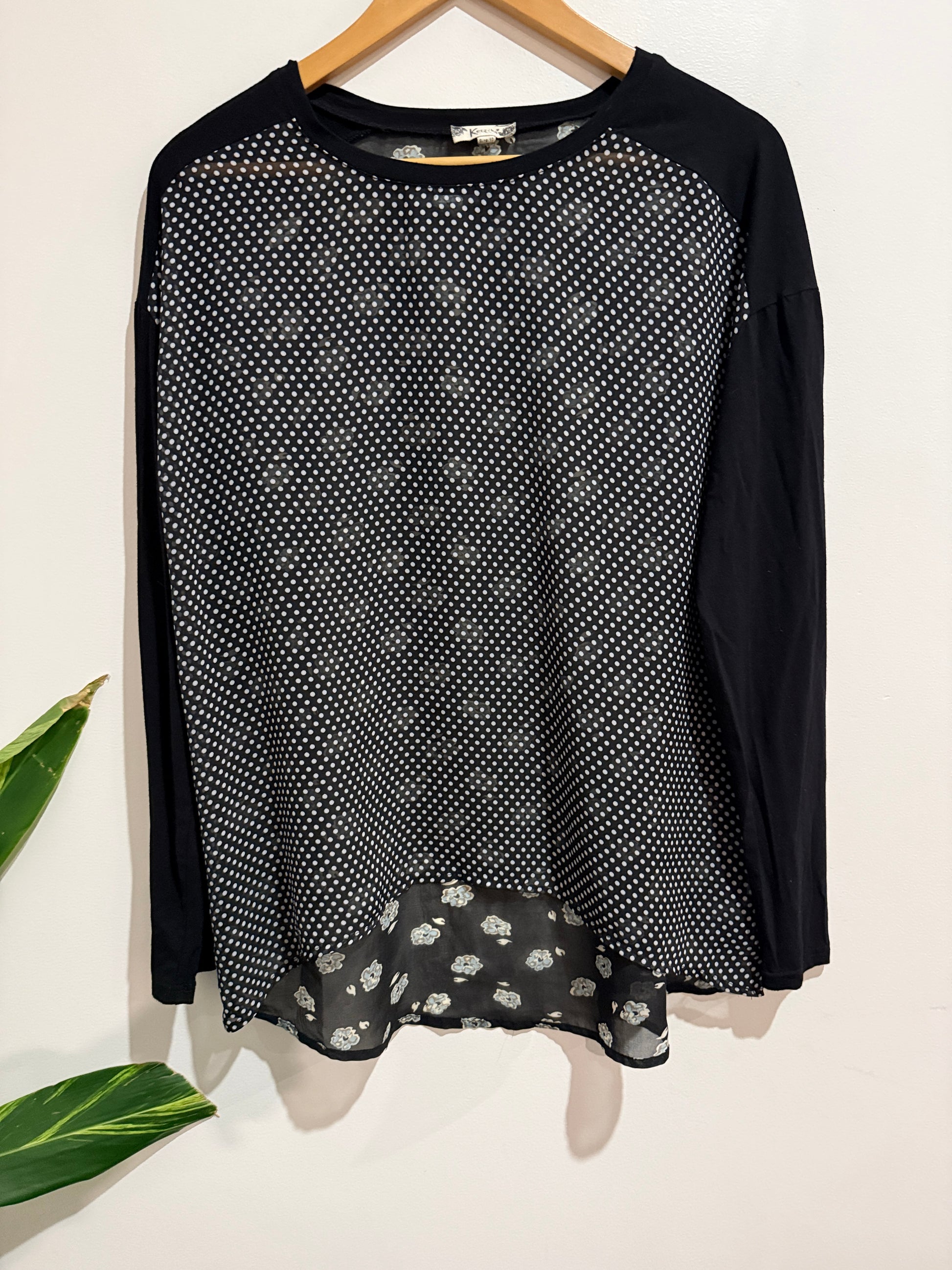 Ketz-ke Layered Pullover Top Size 10