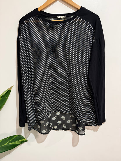 Ketz-ke Layered Pullover Top Size 10